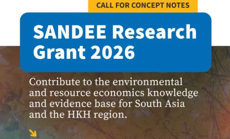 SANDEE Research Grants 2026: Call for Concept Notes
