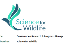 Science for Wildlife is Seeking a Conservation Research & Programs Manager 