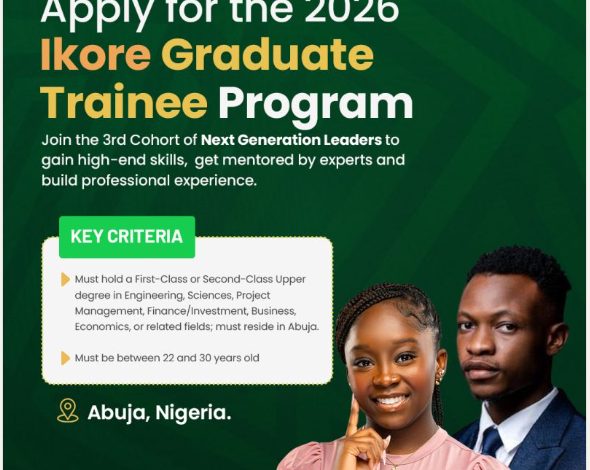 Apply Now: 2026 Paid Graduate Trainee Program at Ikore International Development Limited